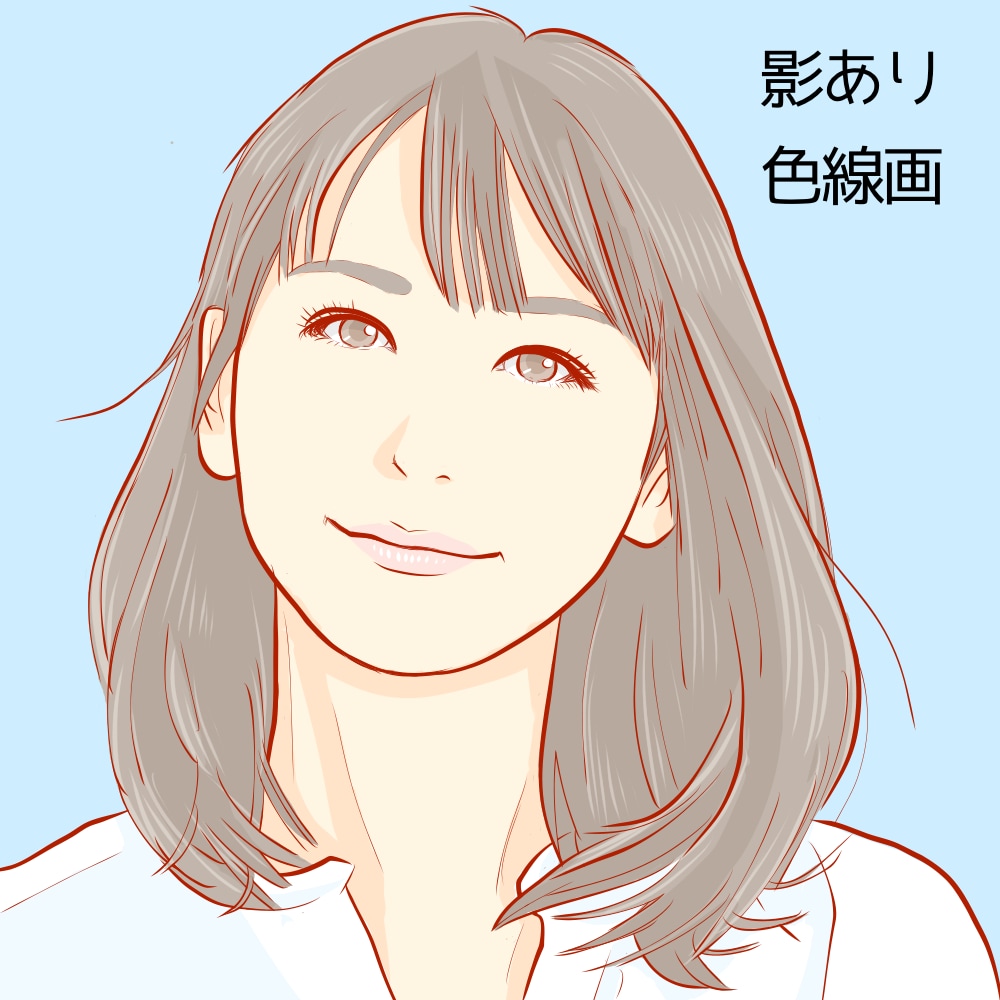 好印象を与える似顔絵イラストを描きます 影ありフラットな、かっこかわいい似顔絵イラストを作成します！ イメージ3