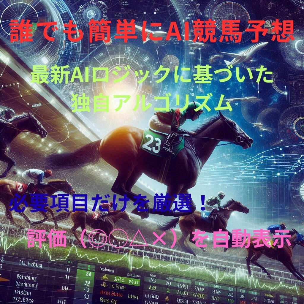 競馬の勝率を自動生成！誰でも簡単操作できます 最新AIが導く競馬予想の設計自動計算ツールを紹介 イメージ1