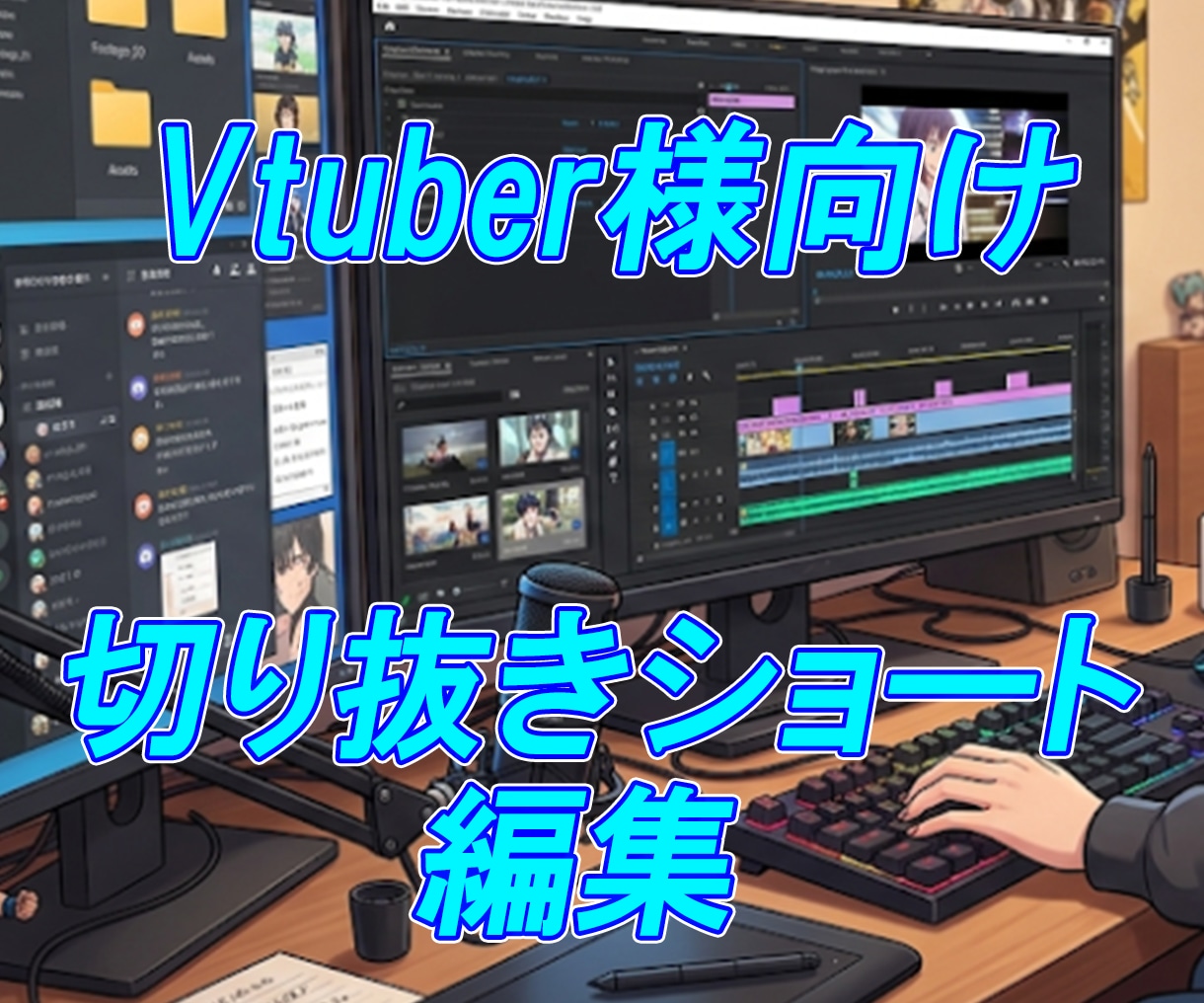 Vtuber様向けの切り抜きショート動画作ります 切り抜き箇所お任せOK 視聴者目線で切り抜きます。 イメージ1