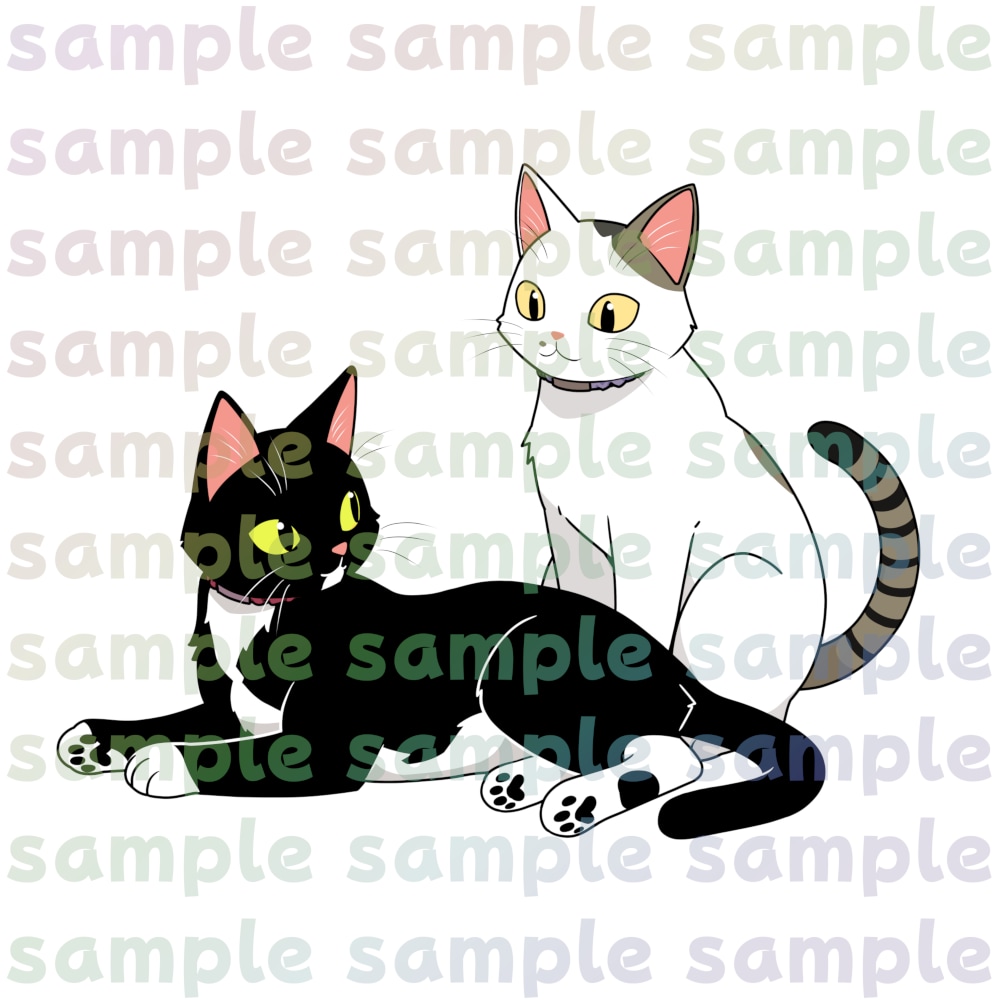 ねこのイラスト描きます SNS、挿絵、グッズ用などシンプルで可愛いネコ描きます！ イメージ3