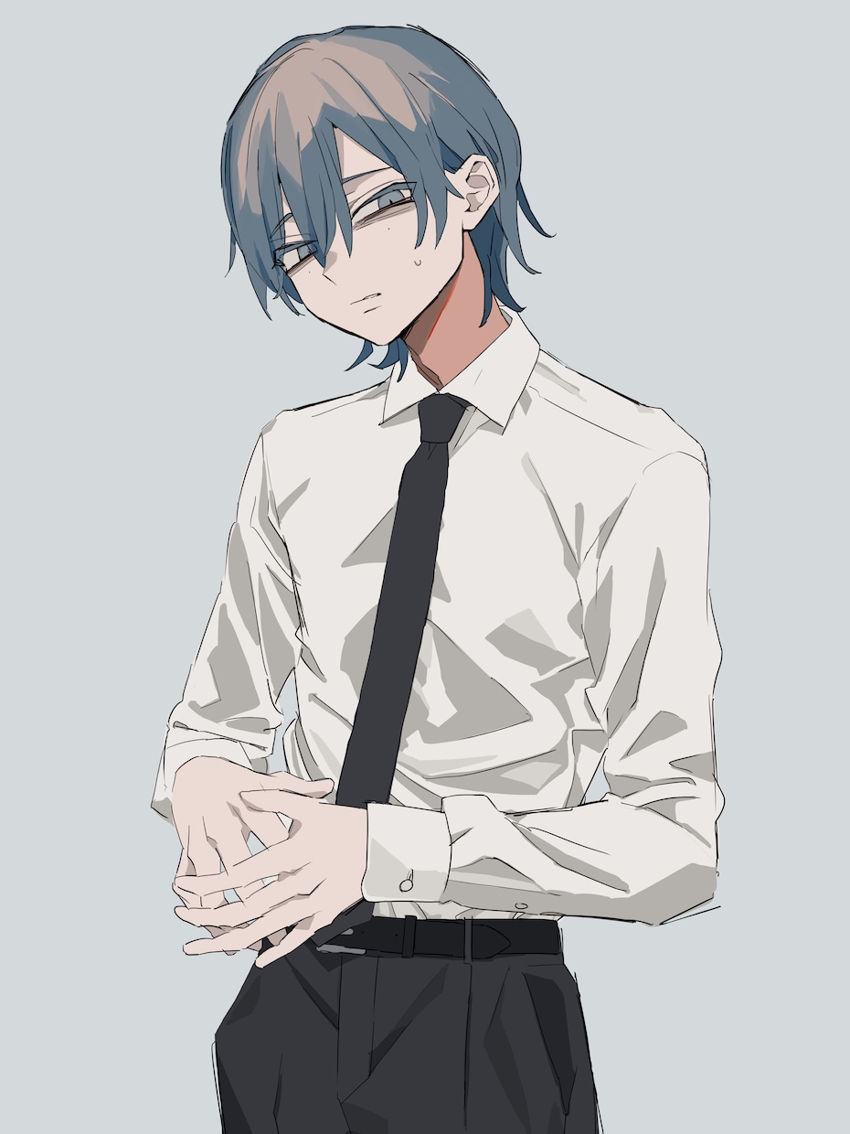 印象に残る透明感。中性男子のイラスト描きます 青を基調とした透明感のある厚塗りで、活動に彩りを添えます。 イメージ2