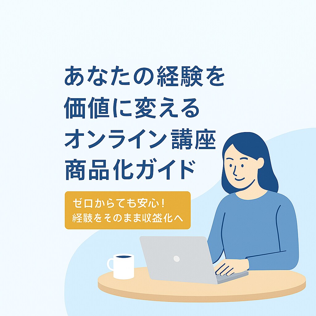 経験を収益化！オンライン講座の商品化サポートします 法人経営10年目社長が売れ続けるコツを教えます イメージ1