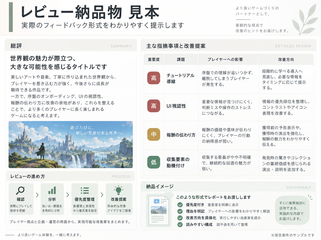大型RPG開発19年のプロが企画書をレビューします 大型RPGの開発現場の視点で、魅力・課題・改善方向を整理 イメージ3
