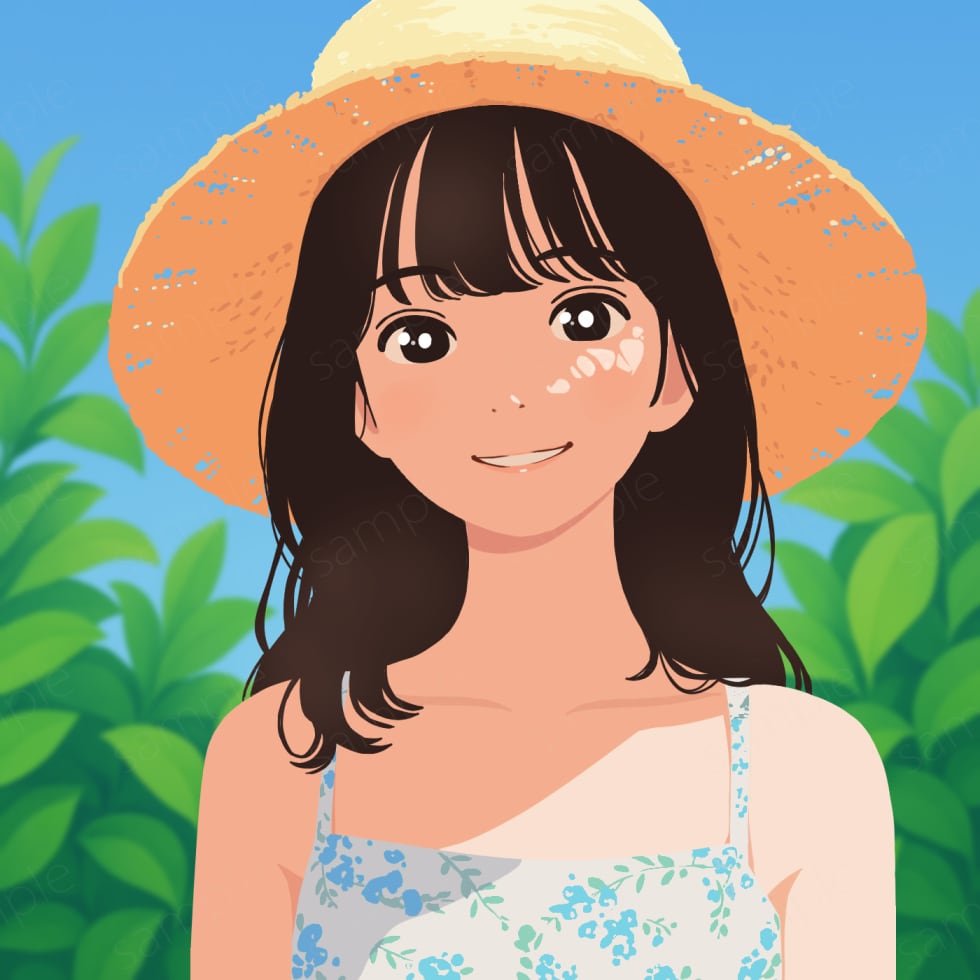 プロがアイコンを修正無料で描きます SNS等に使用できる主線なしのやさしい雰囲気のアイコンです イメージ1