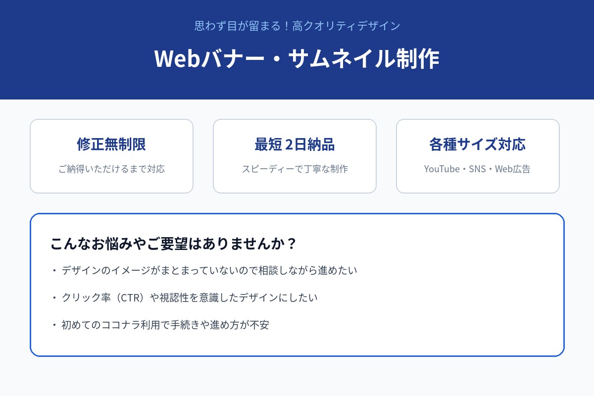 目を引きクリック率UP！Webバナー制作ます YouTube・SNS対応／修正無制限で丁寧に仕上げます イメージ3