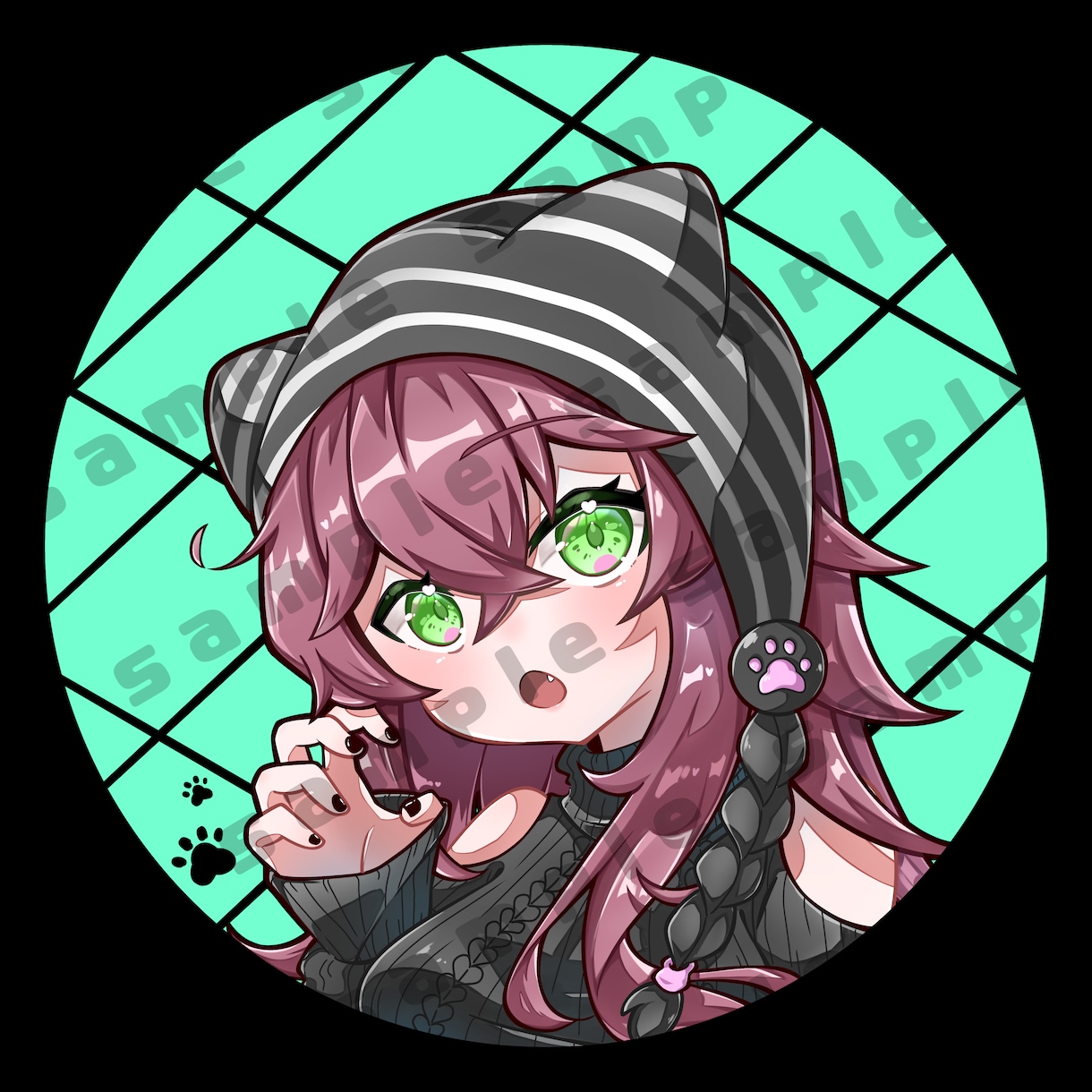ご依頼者様だけのSNS用のアイコンを描きます SNSに使える可愛らしいキャラクターアイコンが欲しい方へ イメージ1