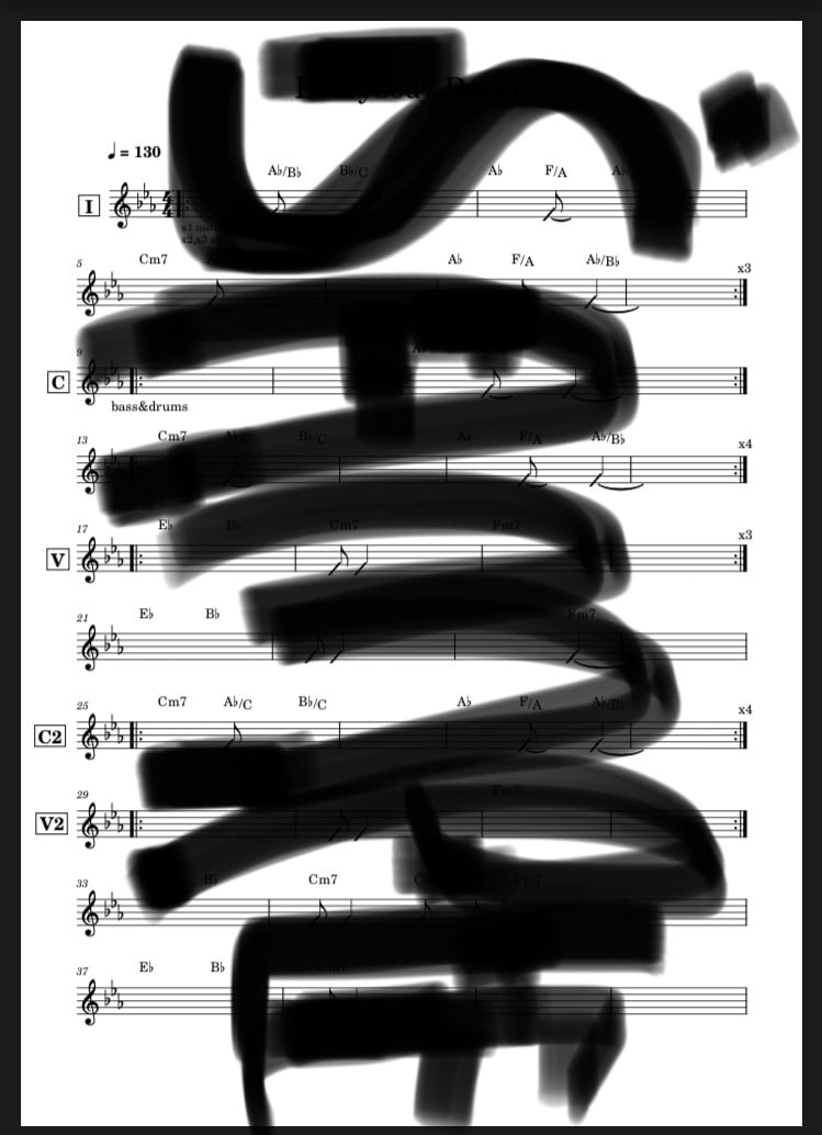 耳コピでコード譜作成します 弾きたい曲をコード譜に作成します。コード譜が必要な方は是非！ イメージ3
