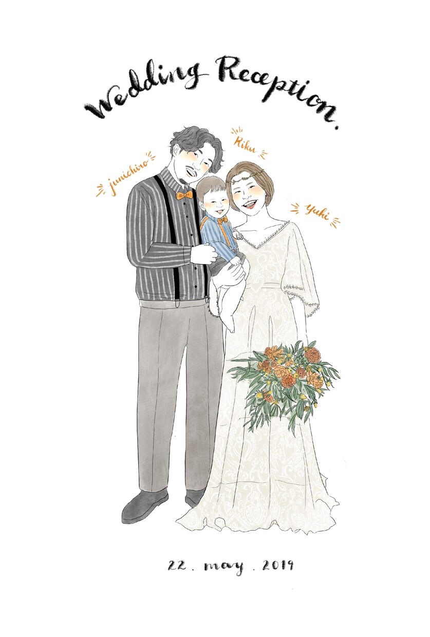 シンプルでオシャレな似顔絵イラストを描きます 繊細なタッチと柔らかい着色で惹きつけられるイラストを♪ イメージ7