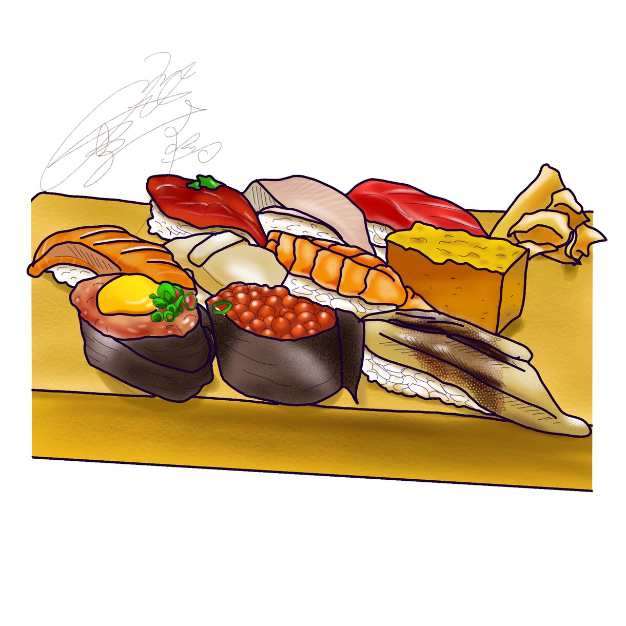食べ物のイラストを書きます 美味しそうな写真をイラスト風にしてみます イメージ1