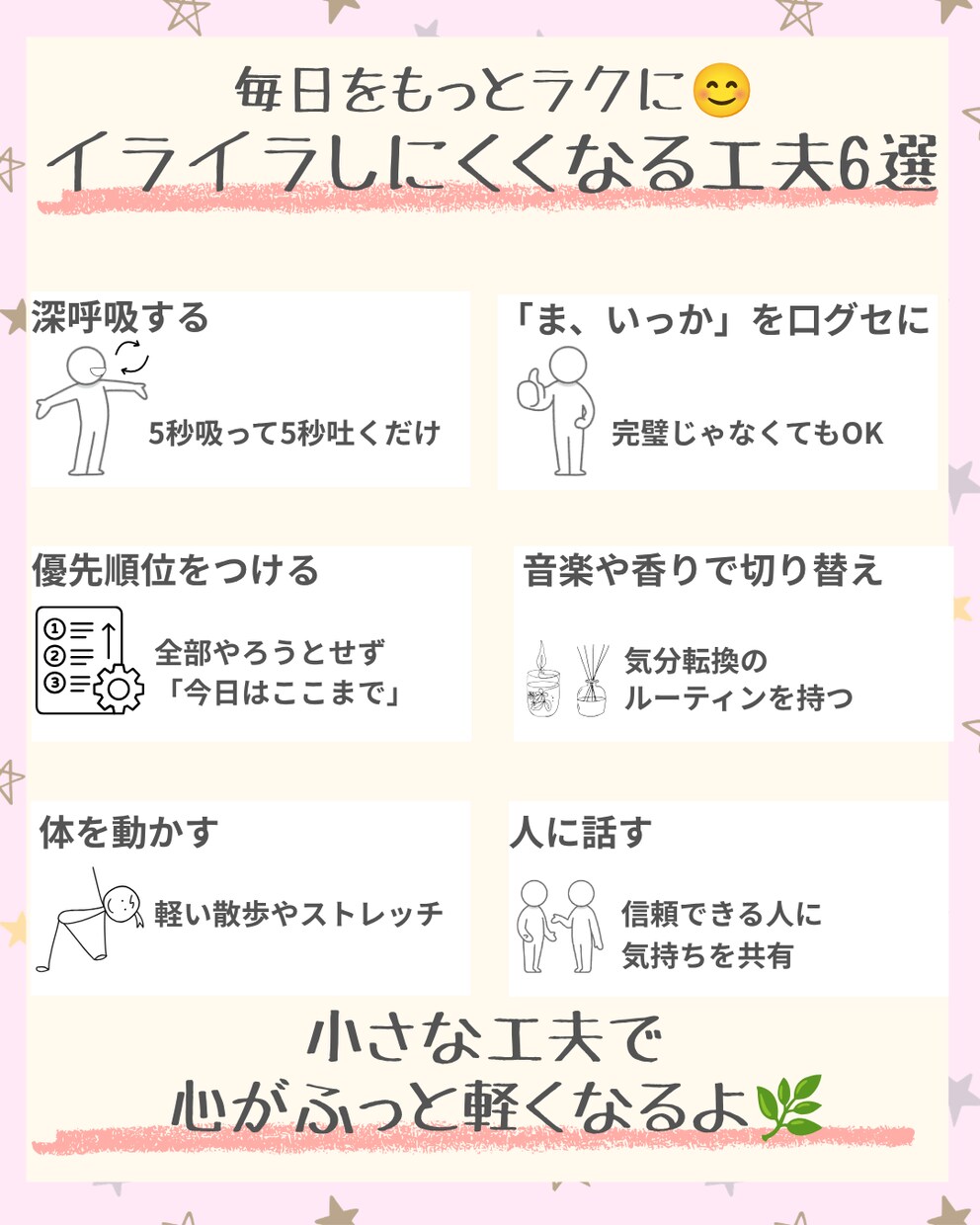 女性・主婦向けSNSの図解を1枚から作ります 文字だけの投稿から卒業。やさしく伝わる1枚に イメージ8