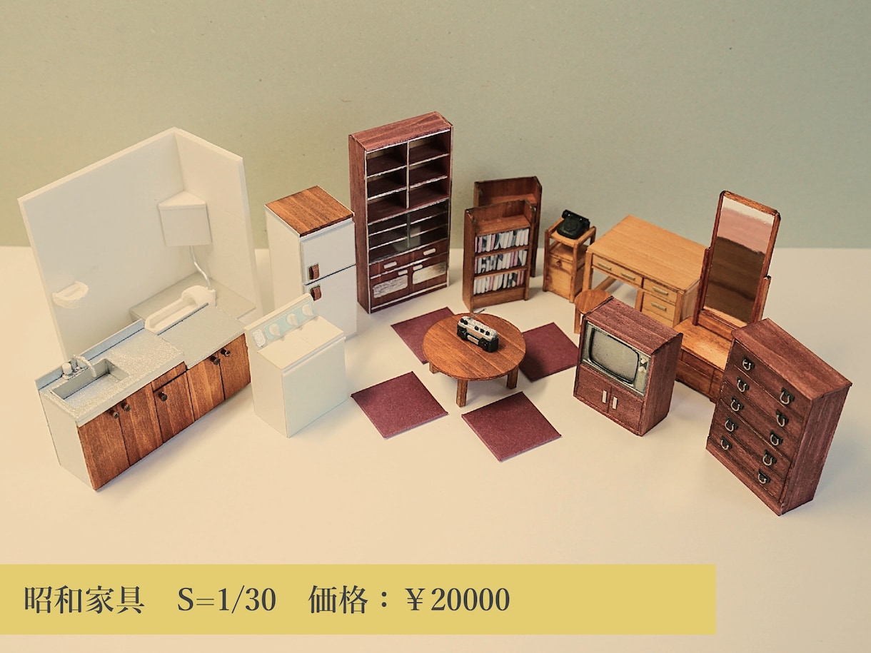 インテリア建築模型の添景（家具・植栽）を制作します お客様のイメージに合った家具をミニチュアサイズで再現します。 イメージ5
