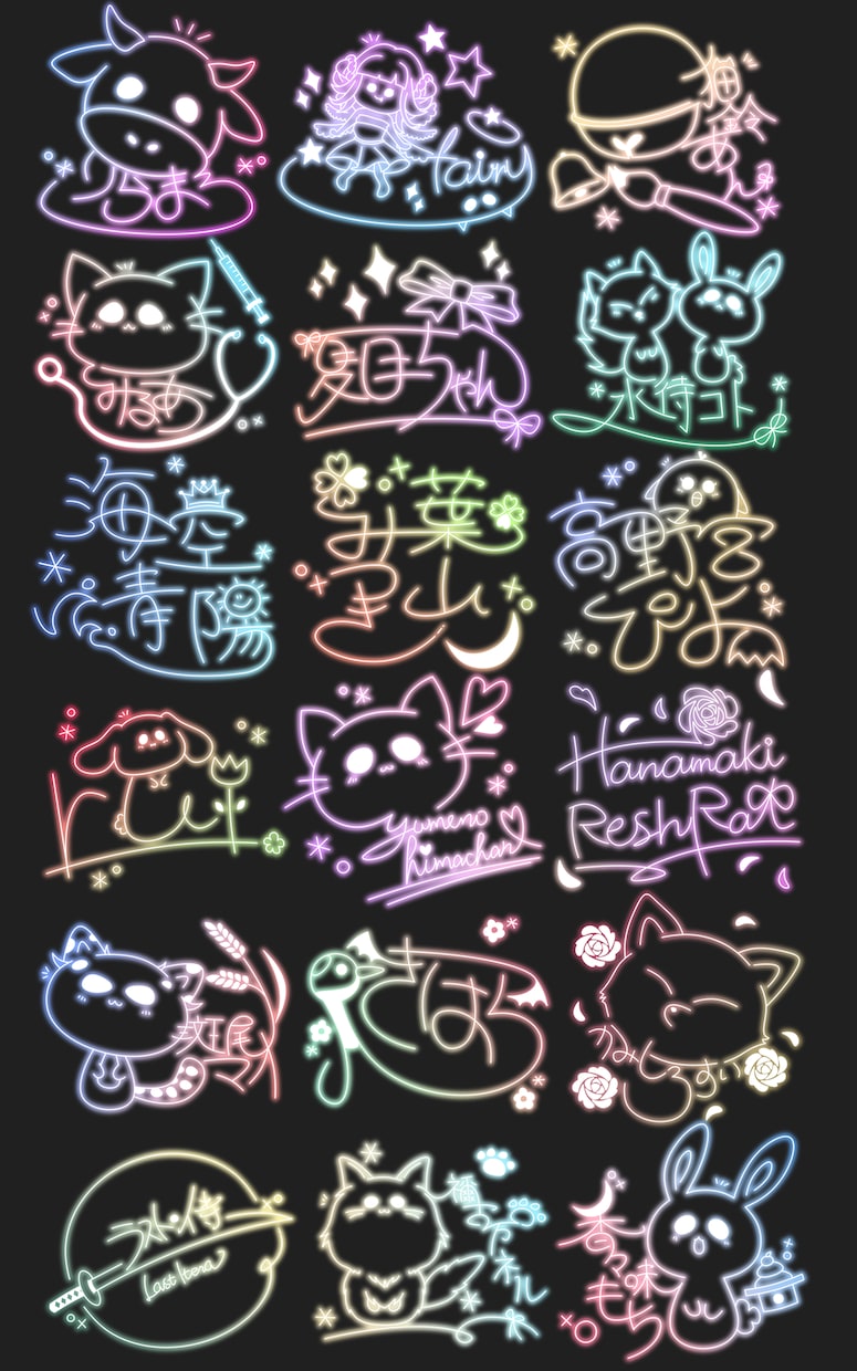 修正無制限！ポンッとサイン風スタンプ★お作りします 写真や立ち絵にポンッと添えるだけ★ちょっとしたアクセントに♪ イメージ8
