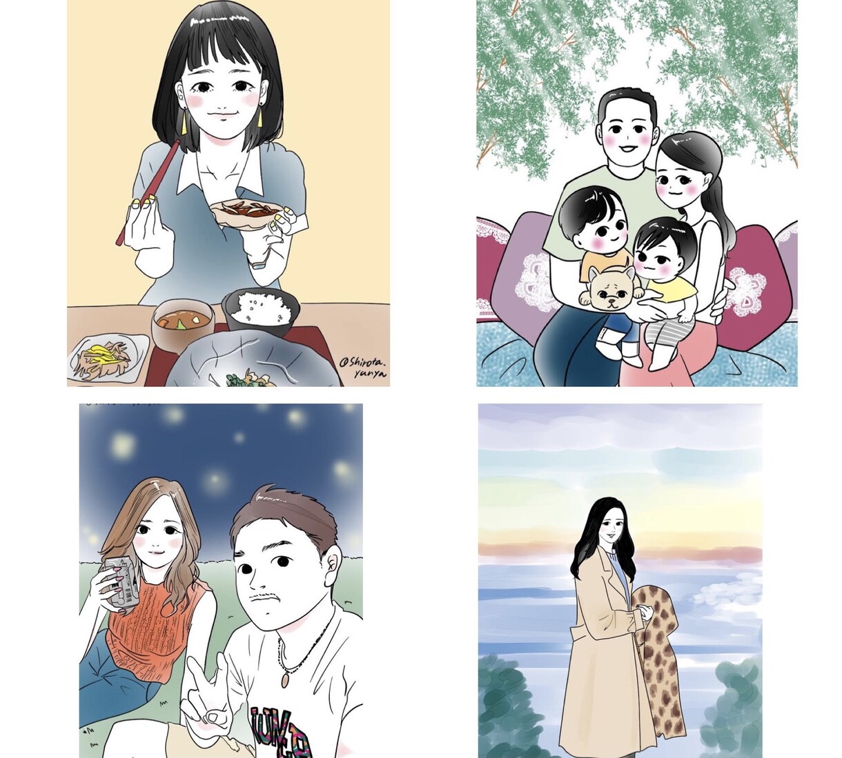 商用OK★シンプルで可愛い似顔絵やアイコン描きます アイコン、プロフィール画像などに★シンプル背景＋文字付 イメージ8