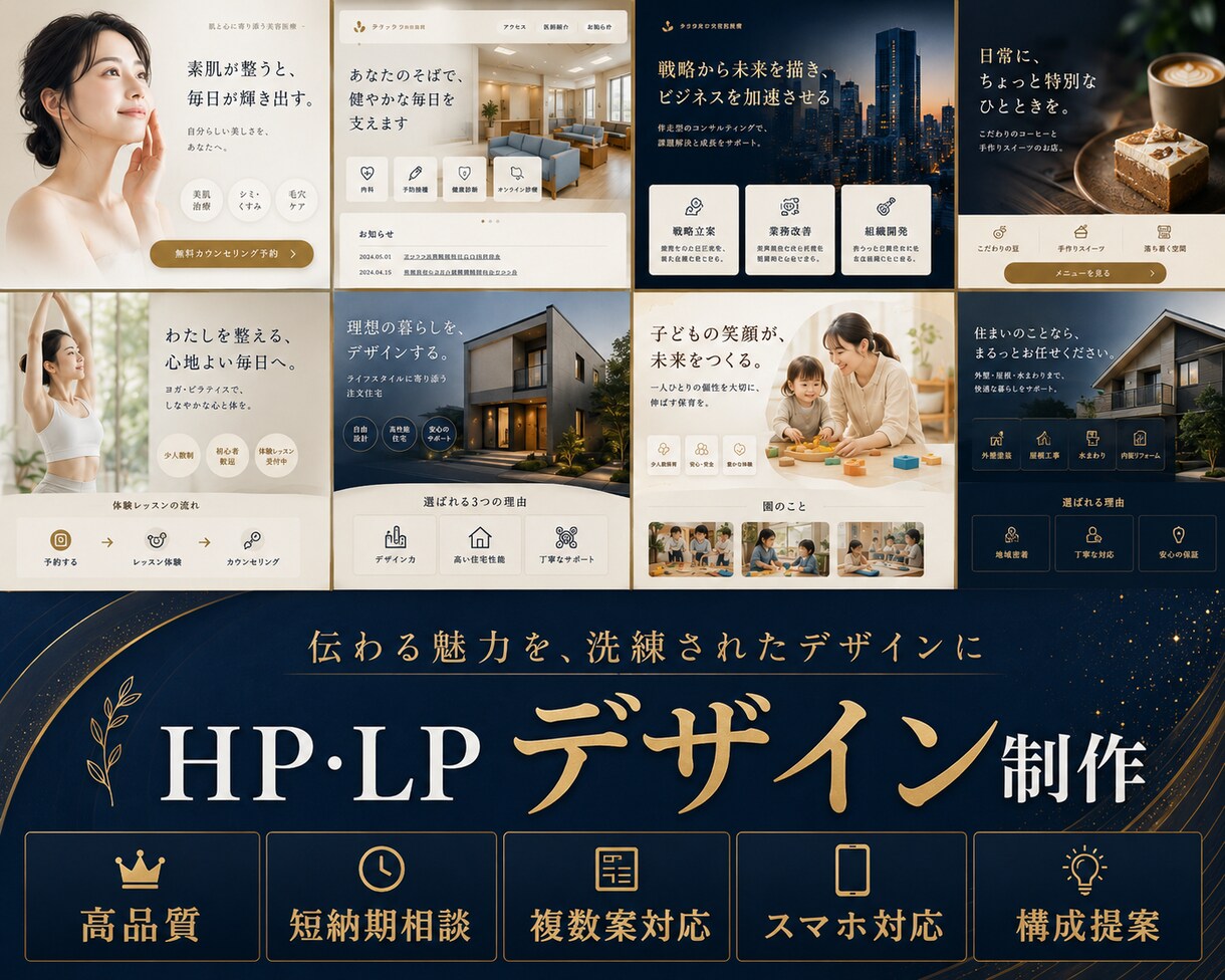 ブランド感のあるLPを制作します 世界観と商品導線を整える上品なWebデザイン イメージ1
