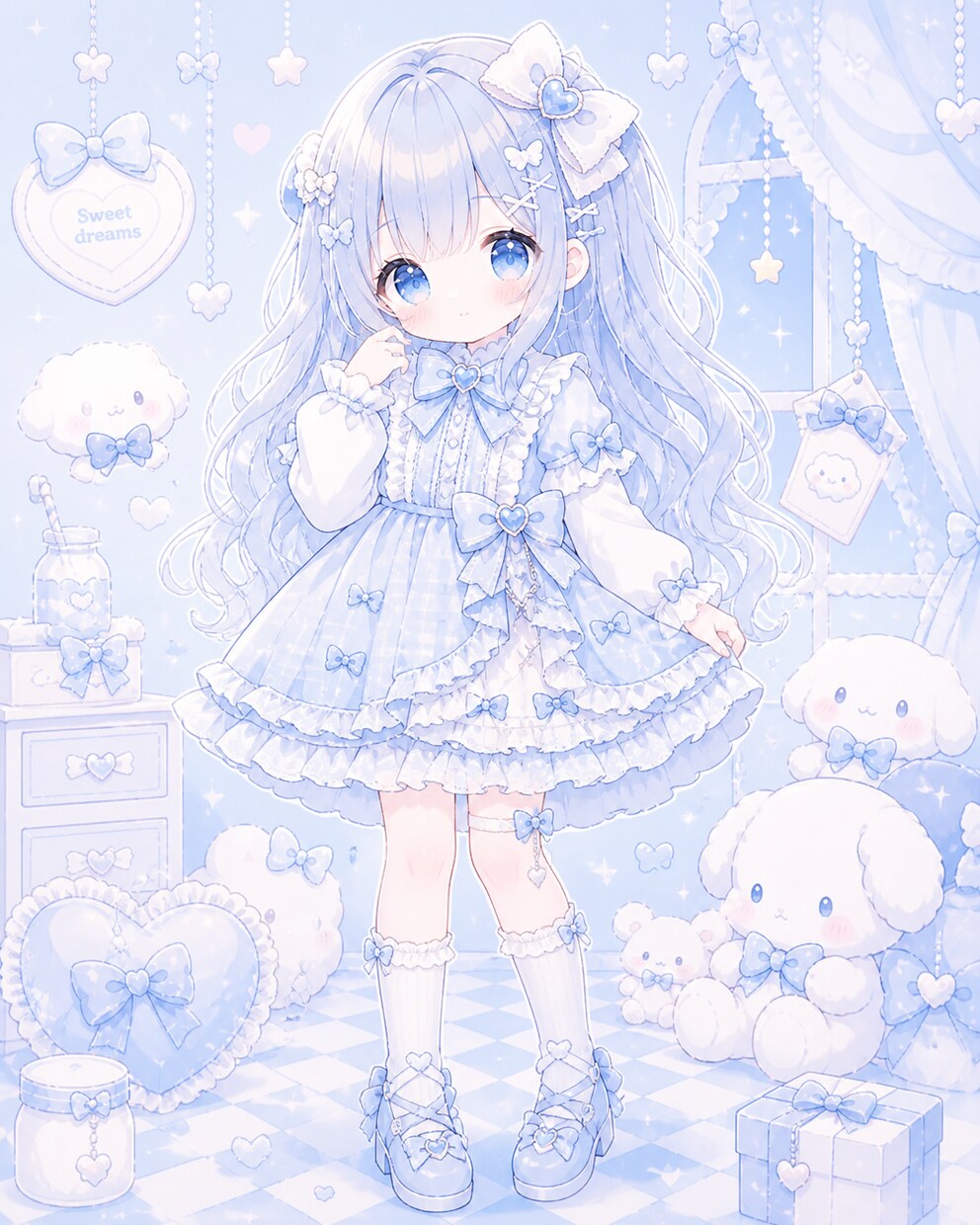 ふんわり水色パステルのSNSアイコン作ります オリジナルアイコンを制作します。 イメージ3