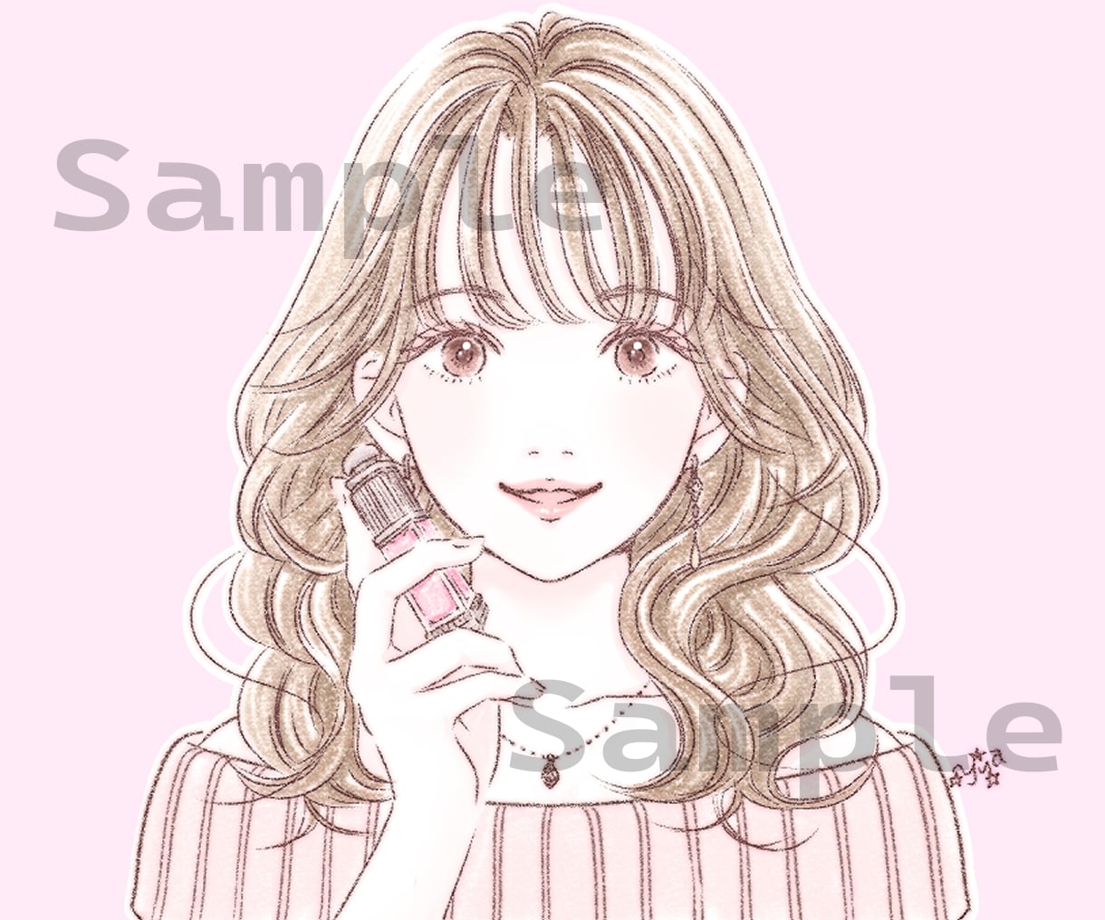 ふわっとやさしい好印象アイコンイラストお描きします 女性に人気♪SNSやブログ等におすすめです！ イメージ7