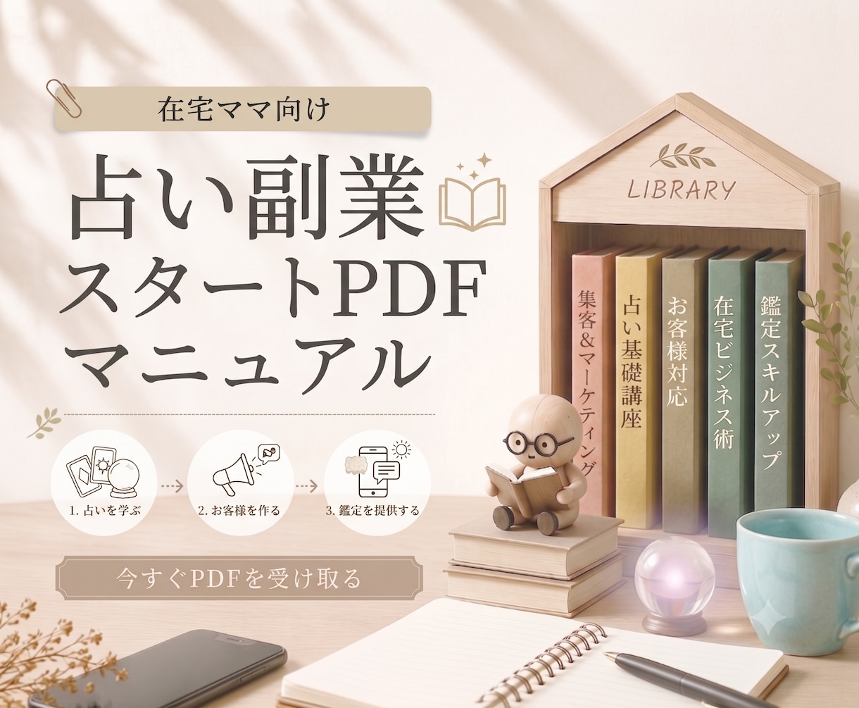 在宅ママ向け占い副業スタートPDFをお渡しします ココナラ出品記念｜先着5名様限定 1000円 イメージ1