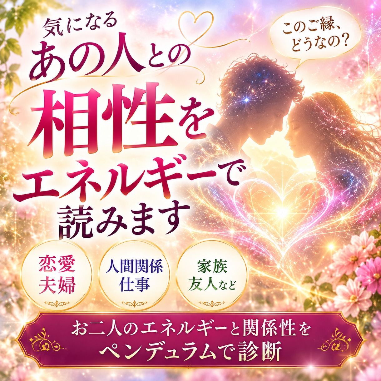 気になるお相手のエネルギー＆相性診断いたします エネルギーを下げる人には要注意！運気を上げる相手とは？？ イメージ1