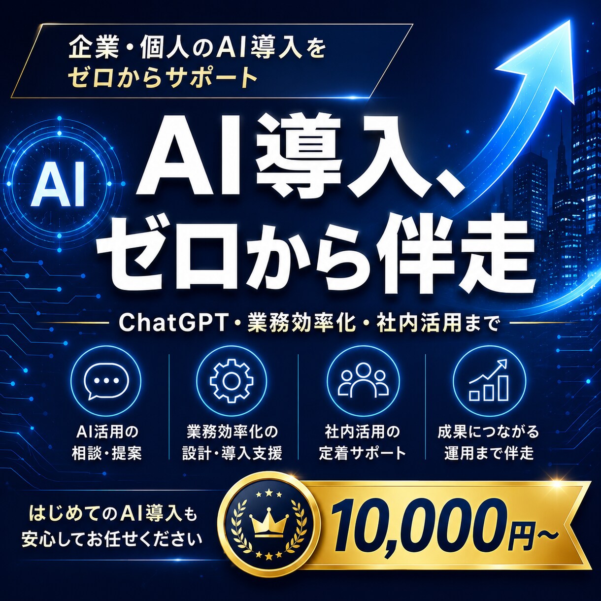 企業・個人のAI導入をゼロからサポートします 「AIを使いたいけど何から？」を一緒に解決します イメージ1