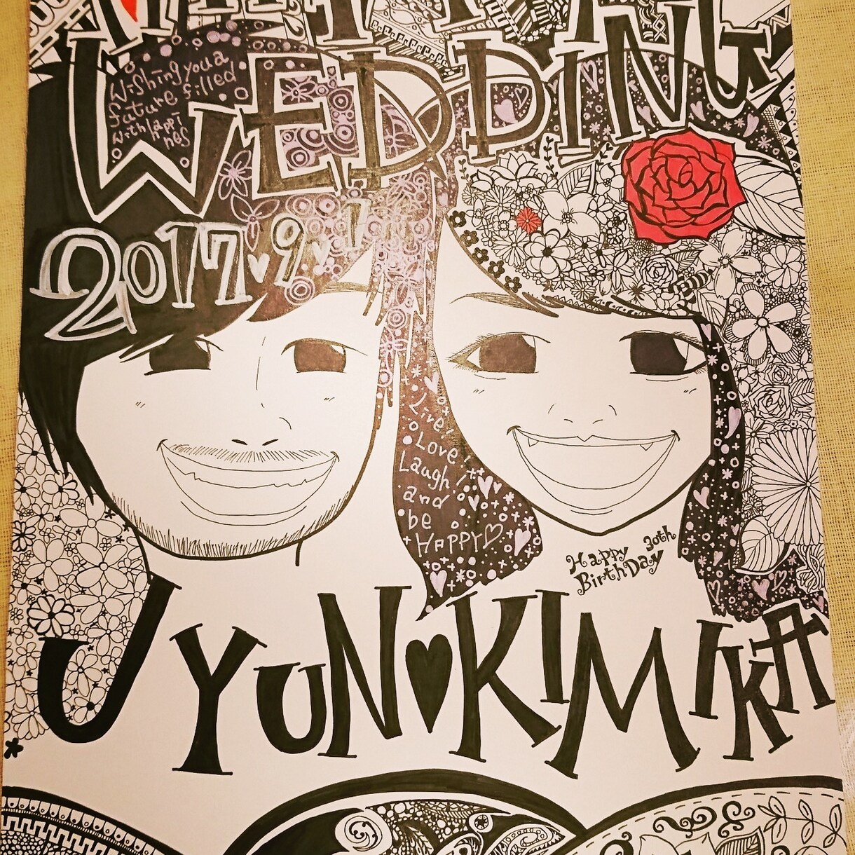 ウエルカムボード、ウエルカムツリー描きます ポップ、明るい感じで描きます！ イメージ3