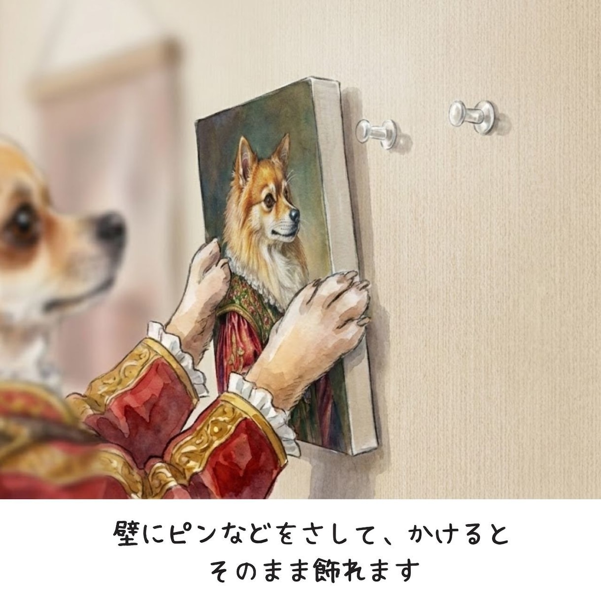 うちのこを可愛く変身！飾れるキャンバスに仕上げます 存在感あるキャンバスにしてお届け。贈り物やインテリアに最適 イメージ3