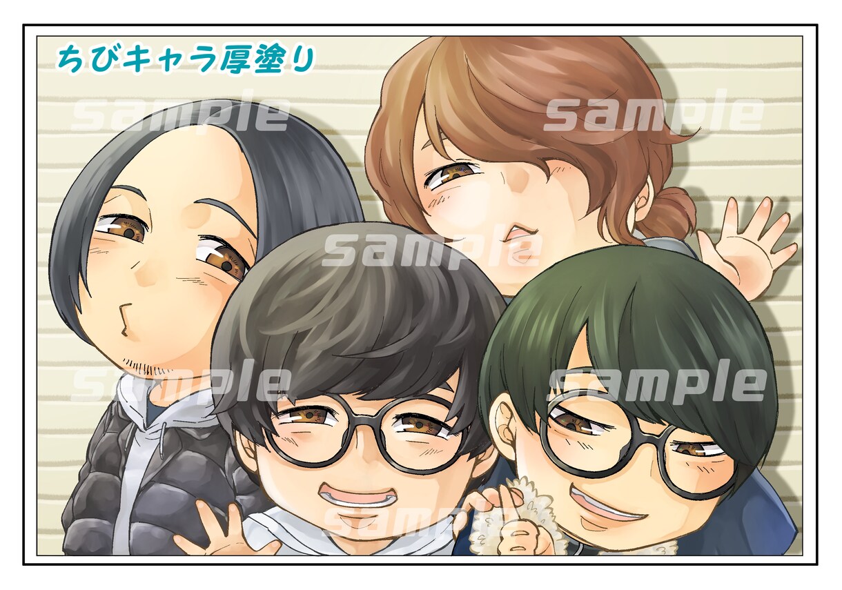 SNS用イラストアイコン作成承ります 似顔絵や創作キャラクター等のイラストアイコンを作成します。 イメージ6