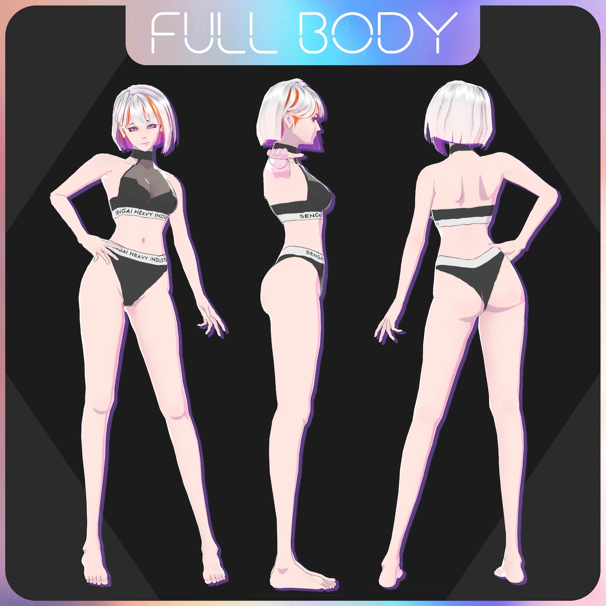 3Dモデル(Vtuber/VR向け)を制作します キャラモデル受賞歴3回　デザイン性の高いハイエンドな仕上がり イメージ3