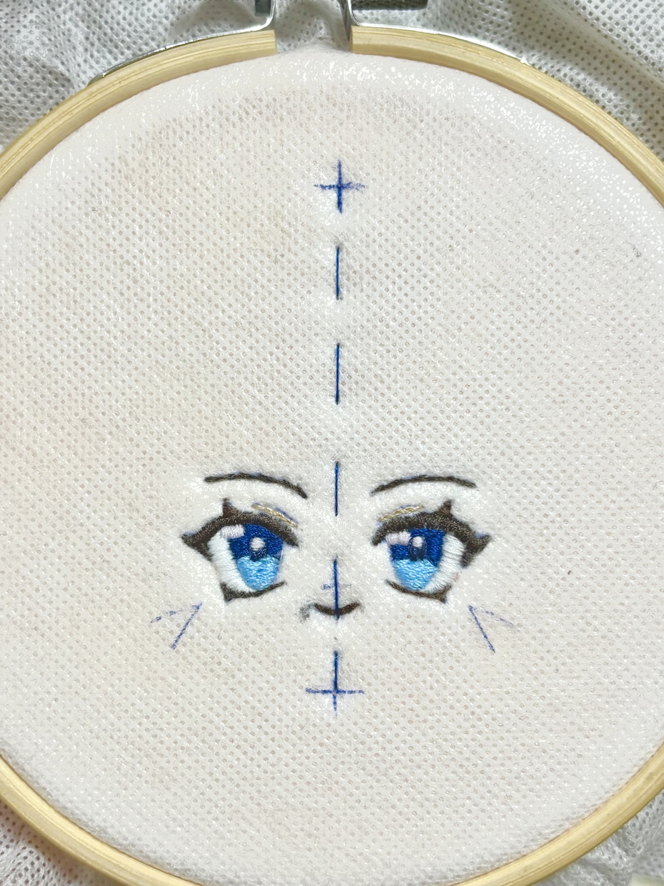 推しぬいぐるみ お顔の刺繍だけお手伝いします 推しぬいを自分で作って見たいけど刺繍は不安な方お手伝いします イメージ2