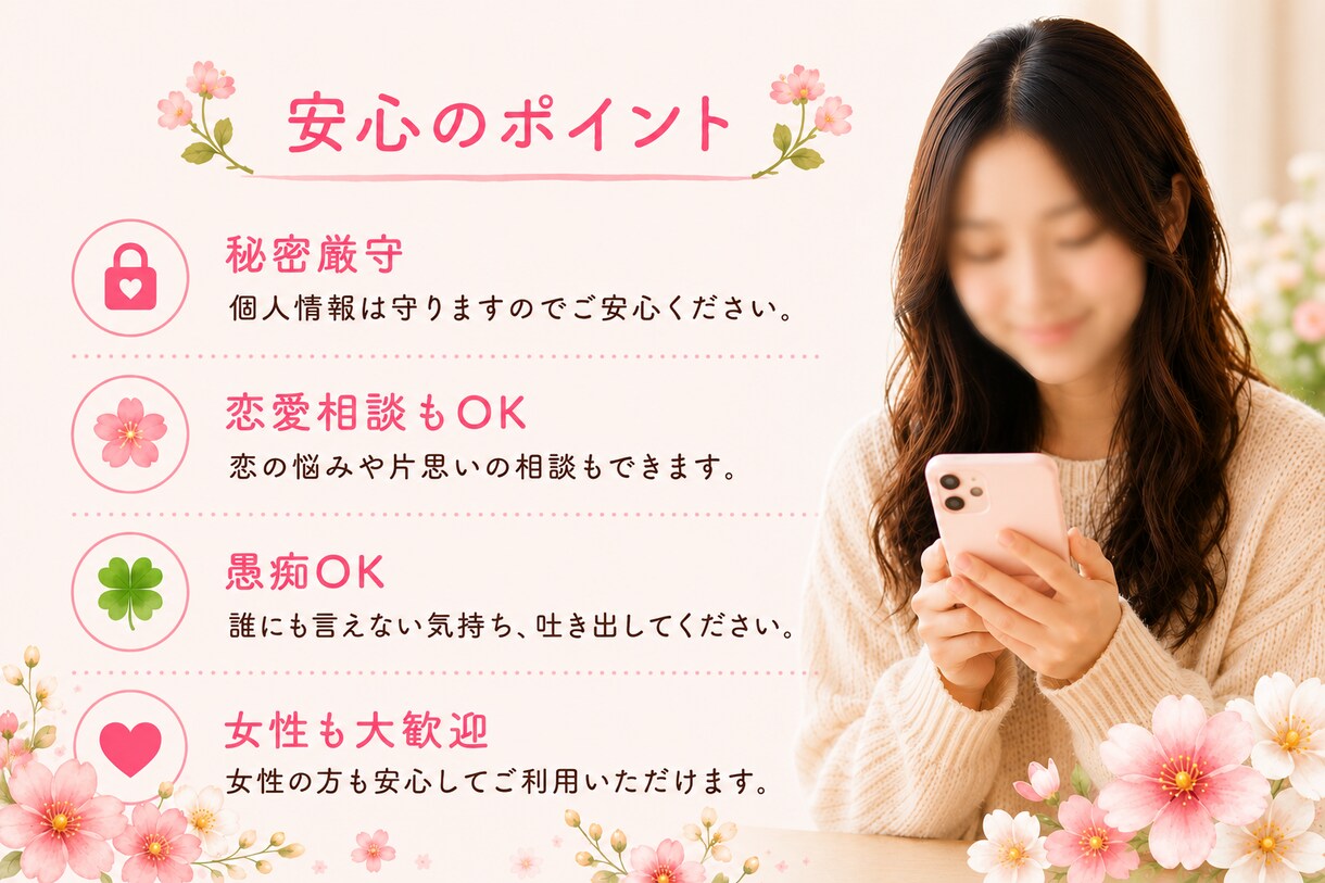 チャットし放題♪対人トラブル等お悩み寄り添います あなたのペースを大切にしながら否定せず最後までお聞きします イメージ3