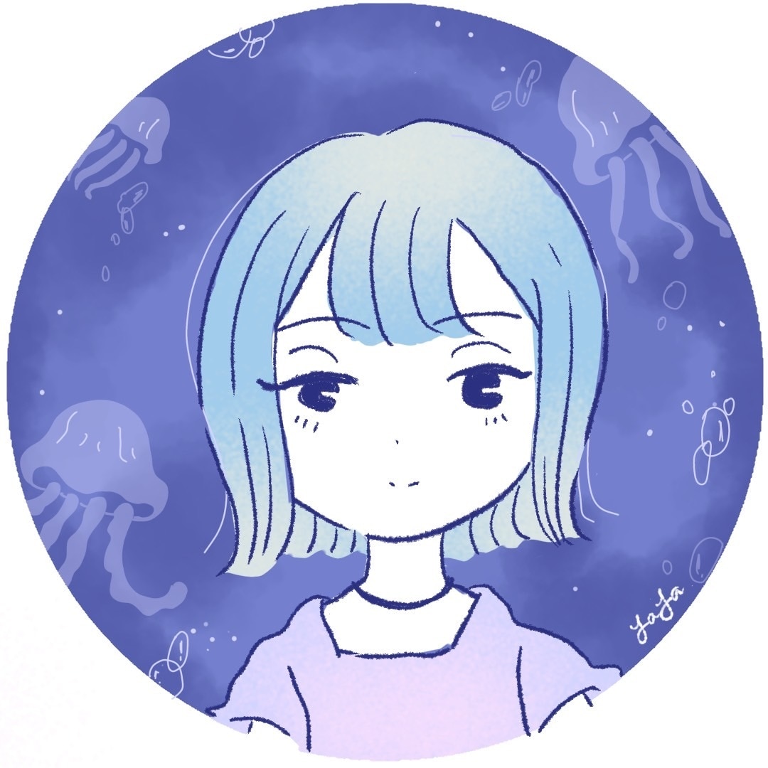 やわらかい空気感のアイコン制作します 日常と幻想の境目を...にじみ×フラットSNSアイコン イメージ1
