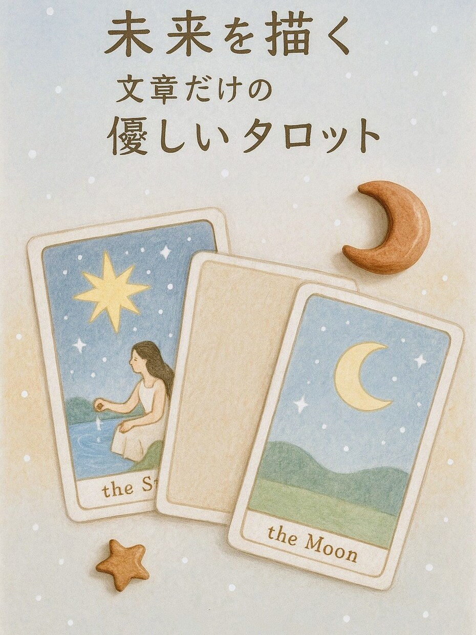 未来を描く、文章だけの優しいタロット占いをします 背中をそっと優しくおす、最後は笑顔になれるようなタロットです イメージ1