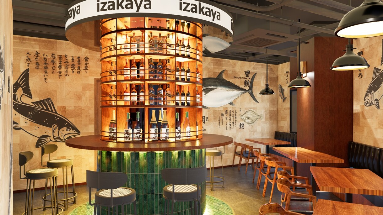 居酒屋向け｜内観パース制作 承りますます 空間の雰囲気と魅力をリアルに可視化します イメージ8