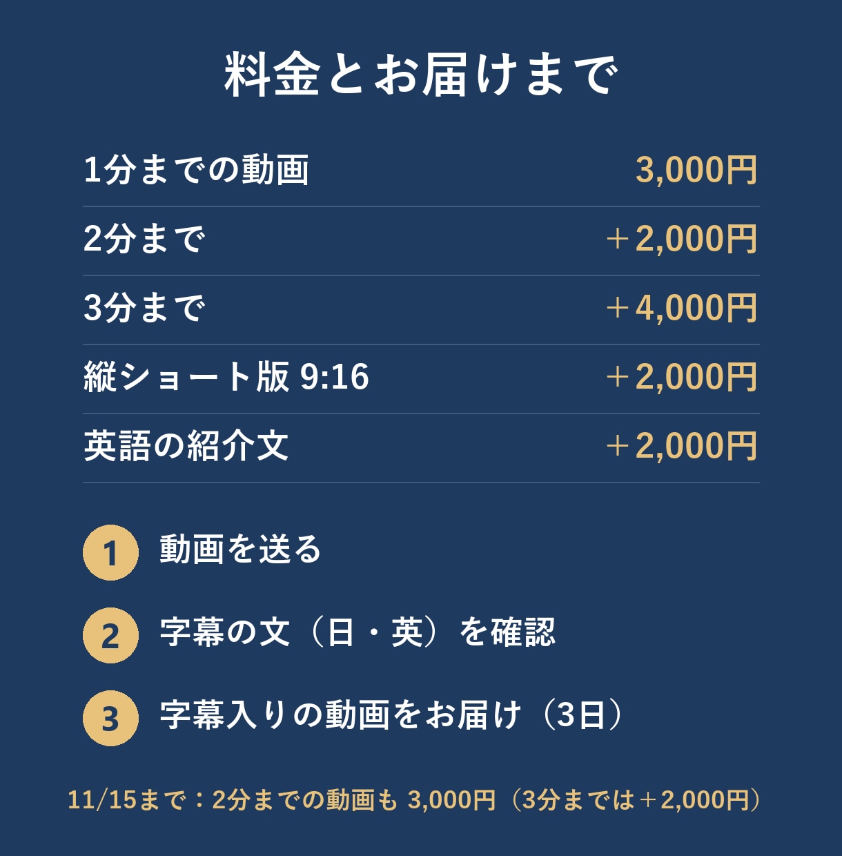 外国人お客様へ｜動画に日本語＋英語の字幕をつけます 英語はアメリカンスクール出身者が1行ずつ確認 イメージ3