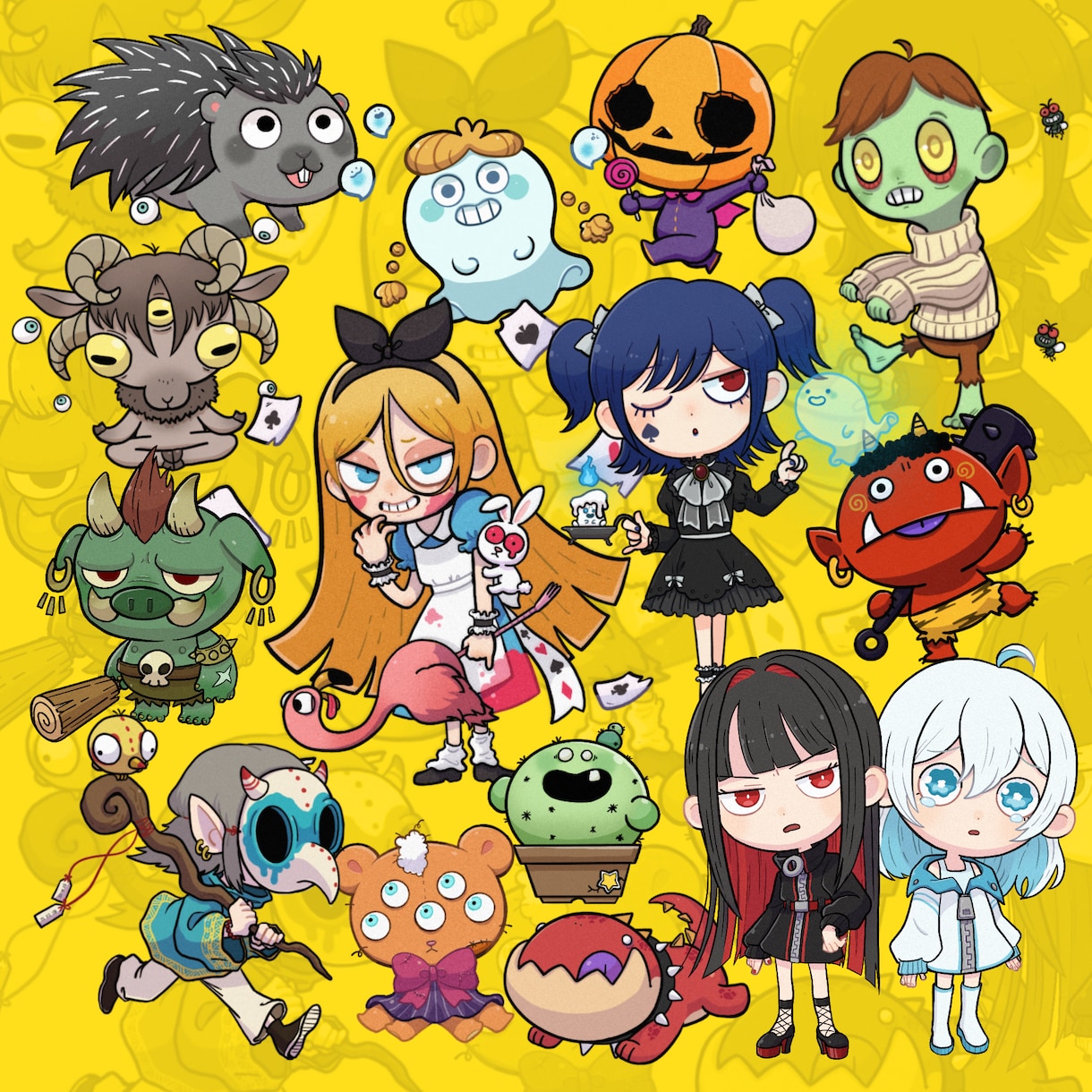 ポップなキャラクターイラスト制作いたします アイコンや挿絵にポップなキャラクターをご提供いたします！ イメージ3
