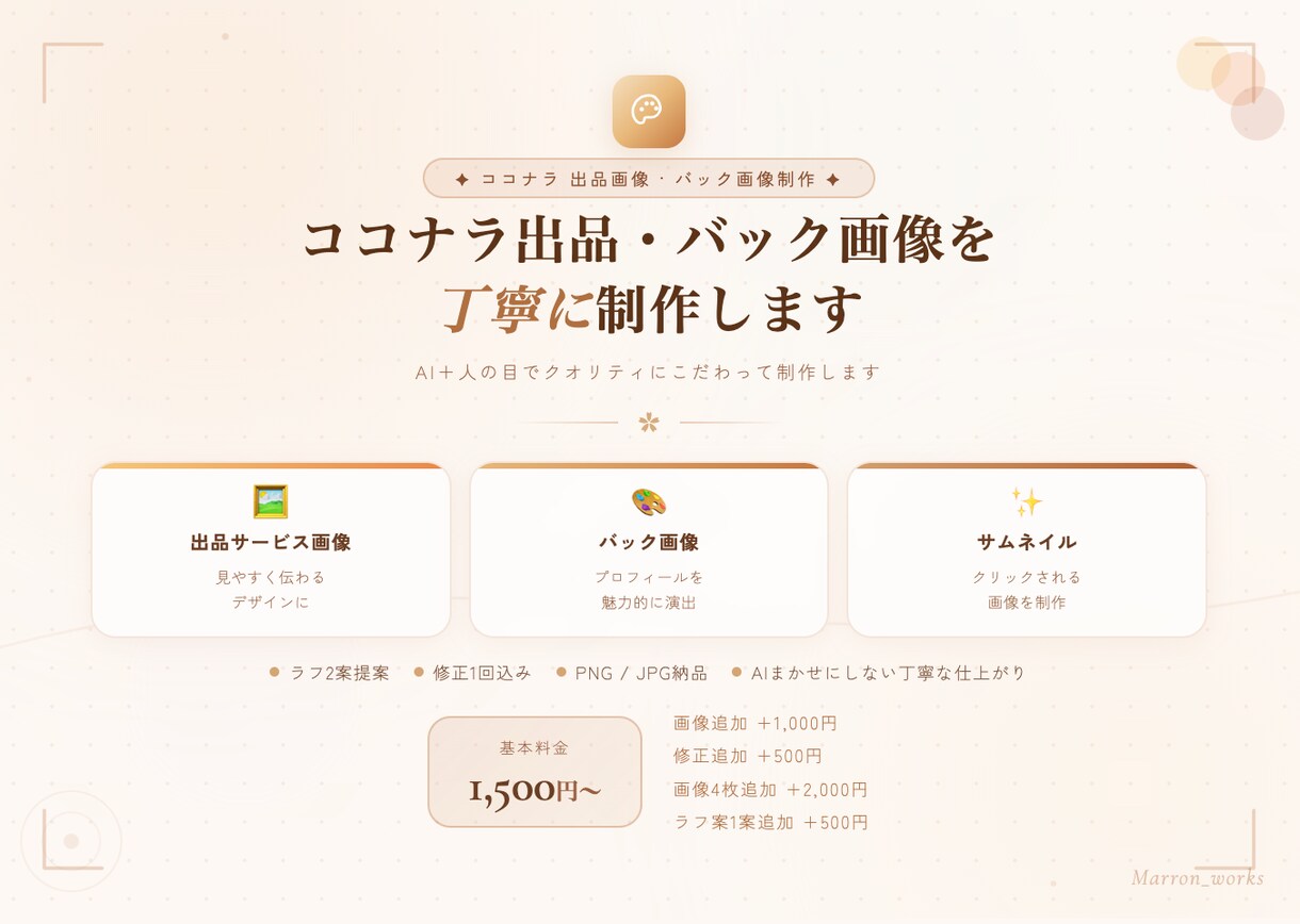 出品画像・バック画像をAIで丁寧に制作します AI＋人の目でクオリティにこだわって制作します イメージ1