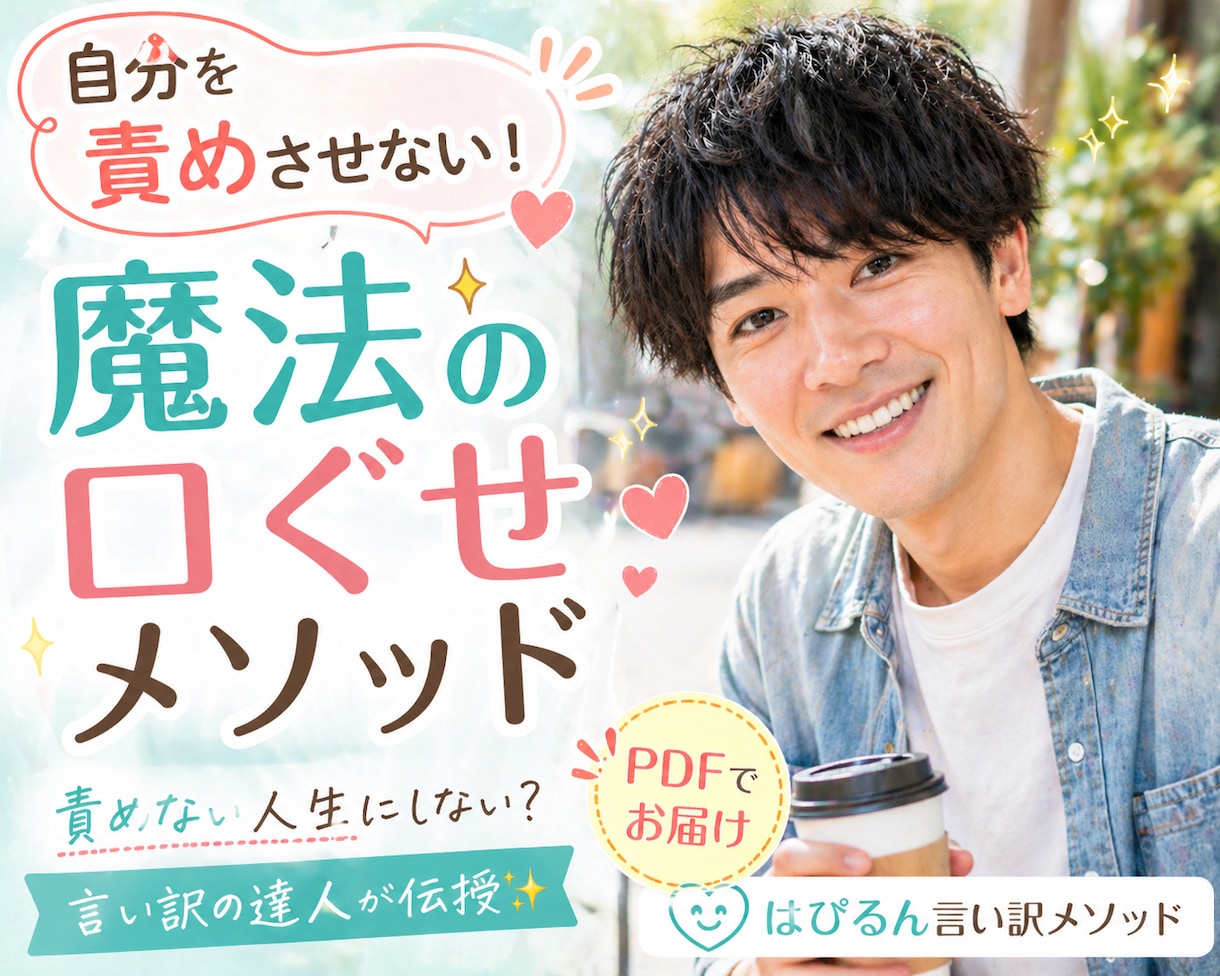 自分を責めさせない！魔法の口ぐせメソッド✨伝えます 責めない人生にしない？言い訳の達人が伝授✨PDFでお届け イメージ2