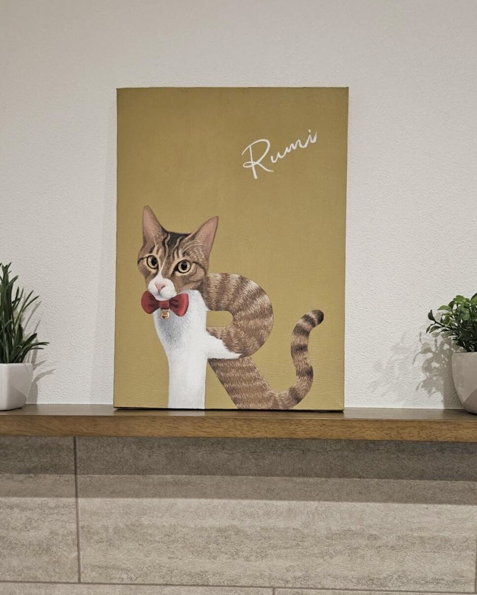 ペットの似顔絵をアルファベットで制作します アルファベットとペットを掛け合わせたアルファ”ペ″ット イメージ2