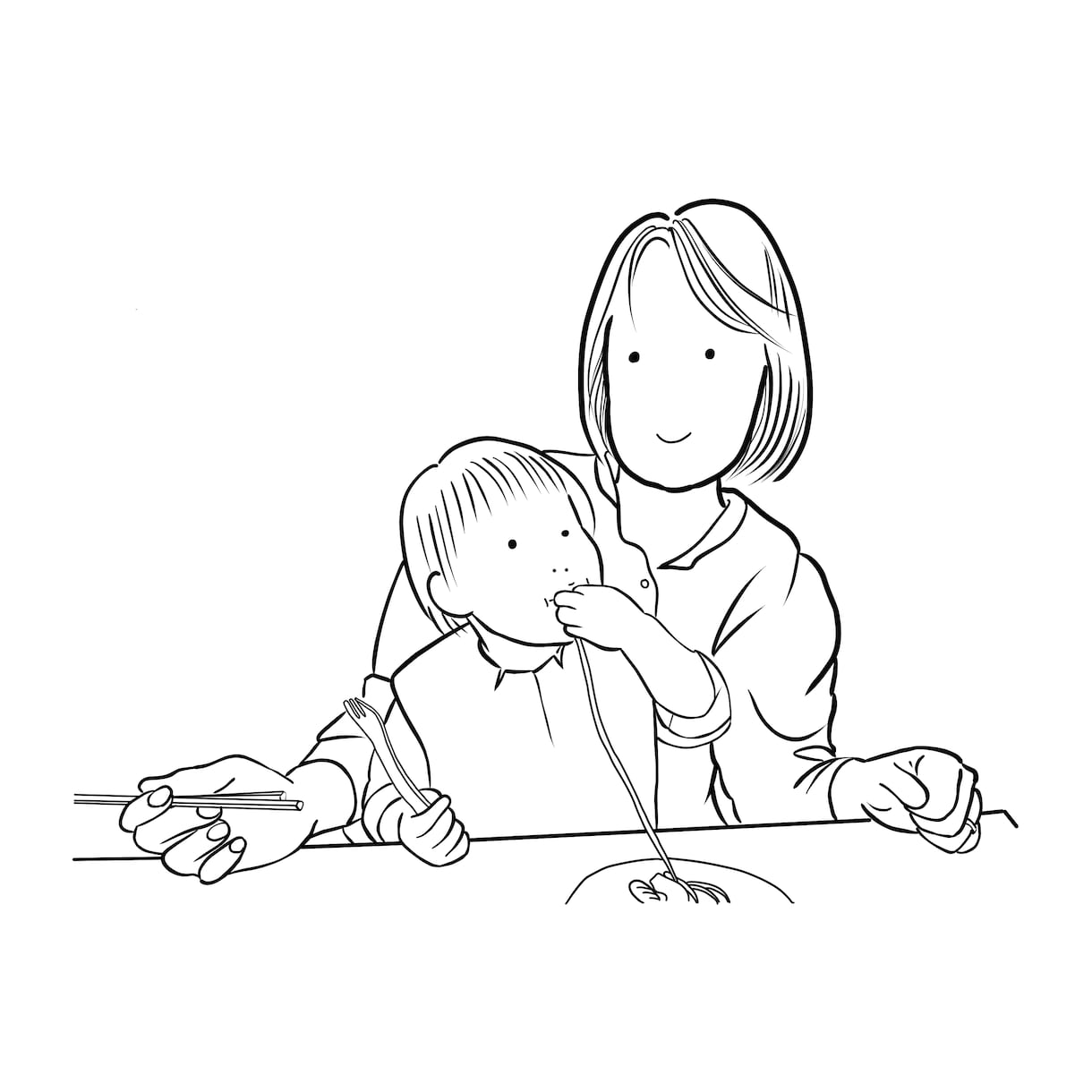 写真をもとに、やさしい線画イラストを描きます SNSやプロフィール画像に使いやすい、やさしい線画です イメージ4