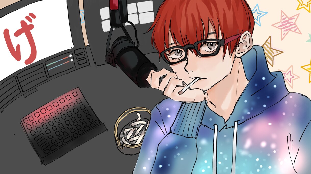 配信サムネ描きます 配信画面のサムネをさわやかに！かっこよく描きます！ イメージ2