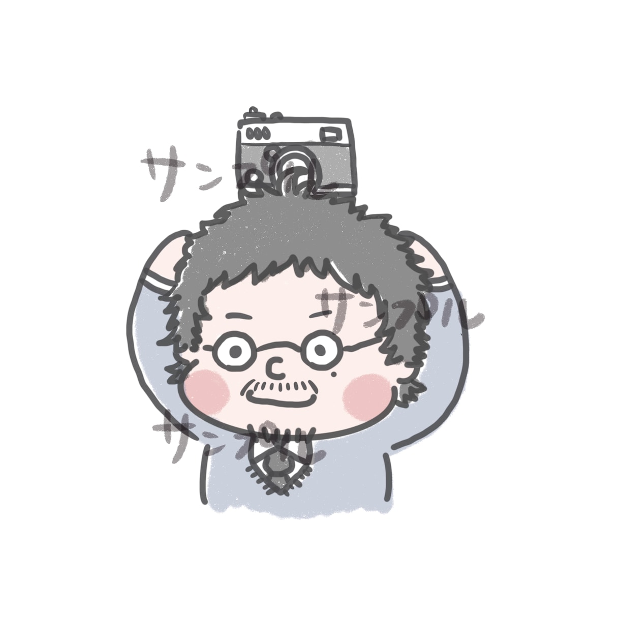 ゆるいアイコンイラスト描きます (線画、4色程度のゆる〜いイラスト) イメージ1