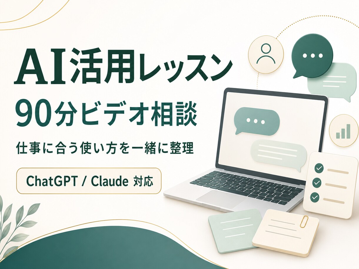 あなたの仕事に合うAIの使い方を一緒に整理します 何ができるかより、仕事のどこに使えるかを整理します イメージ1
