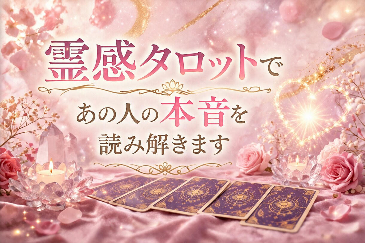 恋愛占い⋆霊感タロットであの人の本音を読み解きます どんな結果でも優しく丁寧にお伝えします イメージ1