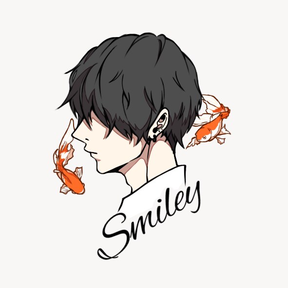 横顔のシンプルなSNSアイコンを作製いたします ご希望の髪型や文字を入れてオリジナルのアイコンを作製します イメージ1