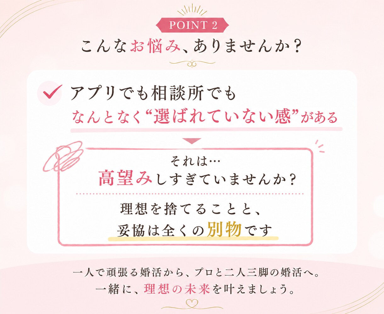 婚活迷子の本音を整理する壁打ち相談をします 婚活の迷いを整理して納得の選択へ＜女性専用＞ イメージ3