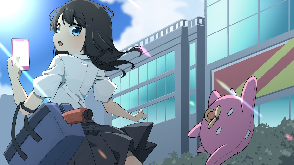 アニメ調のイラスト（ループ動画）を作成します アニメ調のイラスト、簡単なループ動画を作成します。 イメージ2