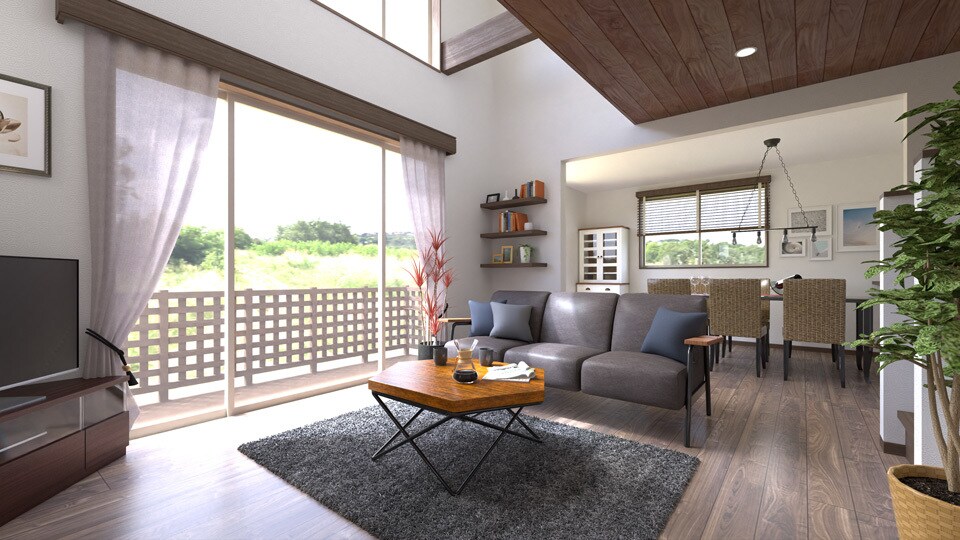 住宅の内観パース図面を作成いたします 内装でお困りの方へ！ご提案も可能です！ イメージ2