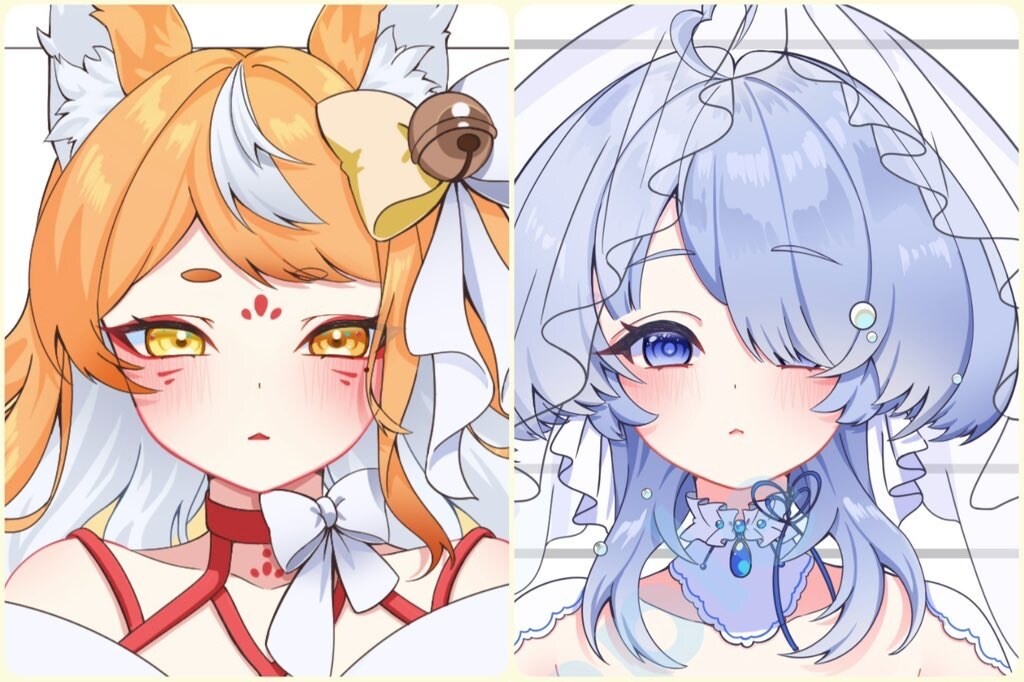 三面図，立ち絵，キュービジュアルのご依頼を承ります 新しい自分だげのキャラクターを一緒に作成していきましょう！ イメージ3