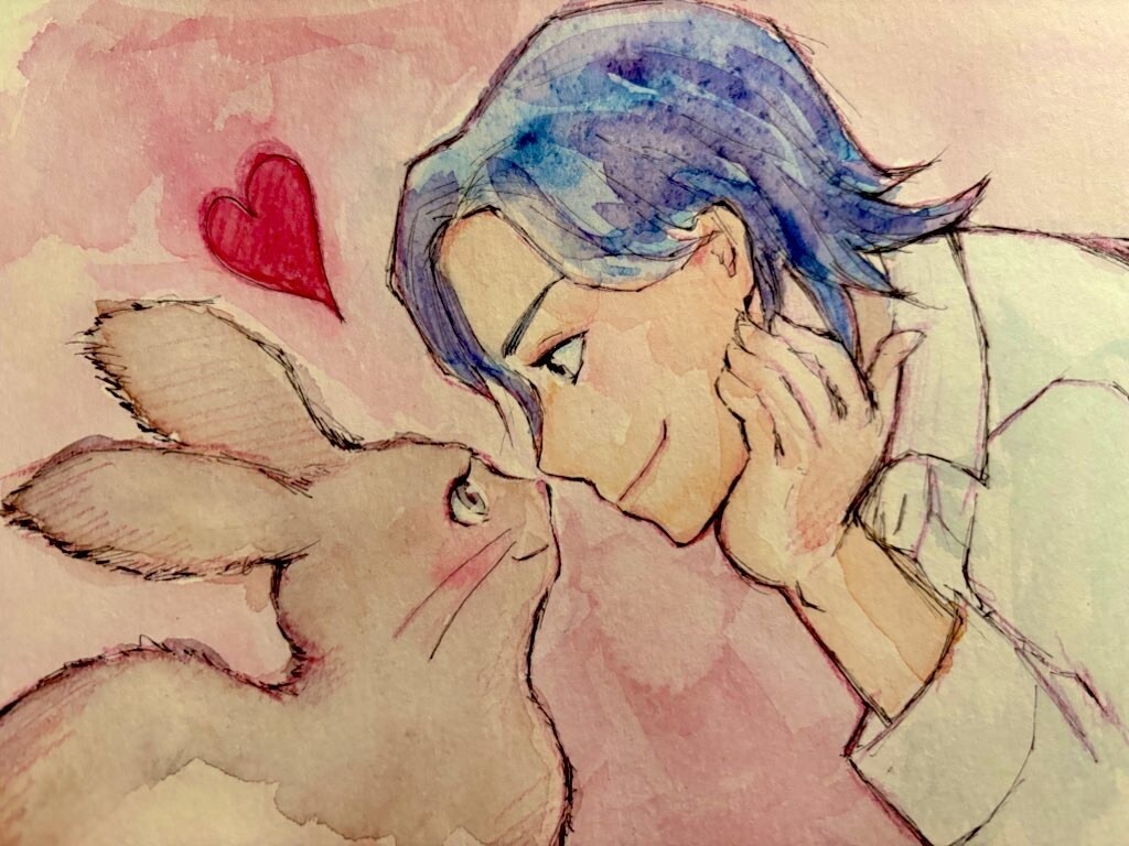 うさぎさんの水彩画を描きます 幸せうさぎ隊がうーちゃんのイラストを描いてお届け！ イメージ4