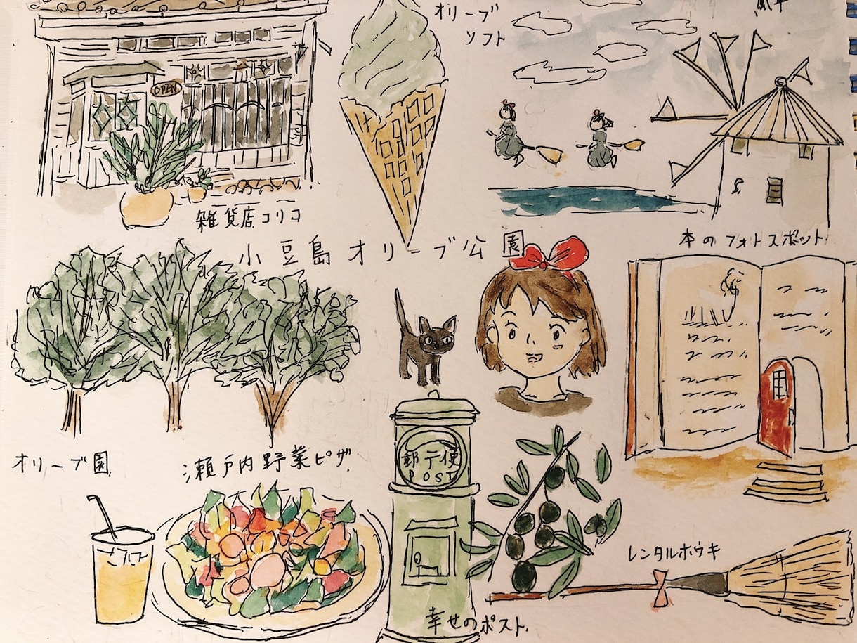 お店のPRイラスト描きます 温かみのある水彩であなたのお店を宣伝しましょう！ イメージ2