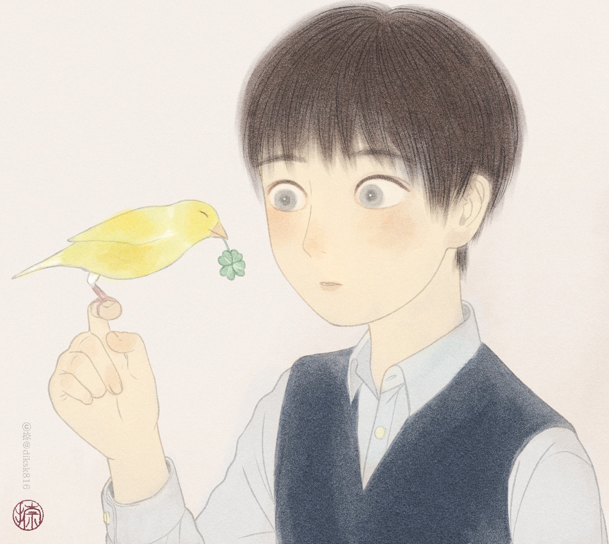 優しく落ち着いた雰囲気の一枚絵描きます 水彩画・日本画風で落ち着きのある、懐かしいあたたかみのある絵 イメージ1